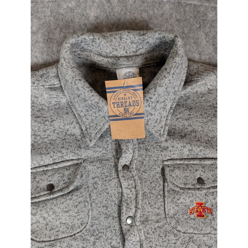 Iowa State Rivalry Threads NCAA Shirt Jacket Button Up Men's Large - Picture 8 of 11